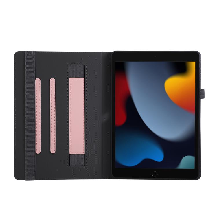 For iPad 10.2 2020 / 2019 / 10.5 2019 Macaron Color Hand Grip Leather Tablet Case with Holder
