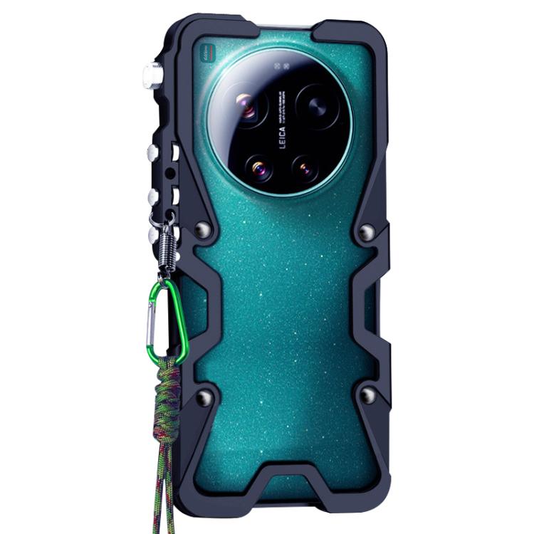 For Xiaomi 17 Ultra Trigger Design Hollow Metal Frame Phone Case with Lanyard