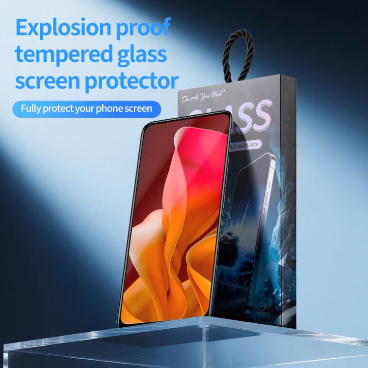 For Xiaomi Mi 11i Do As You Wish Silk Screen Printed HD Tempered Glass Film - Black