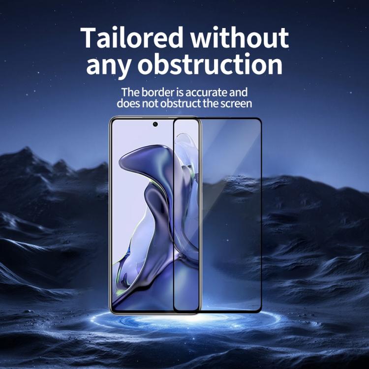 For Xiaomi Mi 11T Do As You Wish Silk Screen Printed HD Tempered Glass Film - Black
