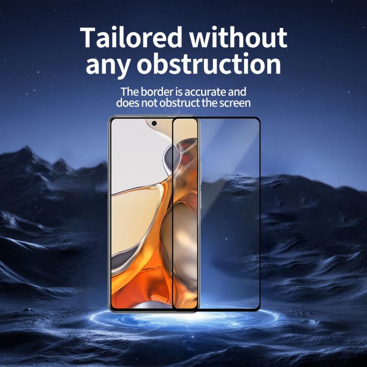 For Xiaomi Mi 11T Pro Do As You Wish Silk Screen Printed HD Tempered Glass Film - Black