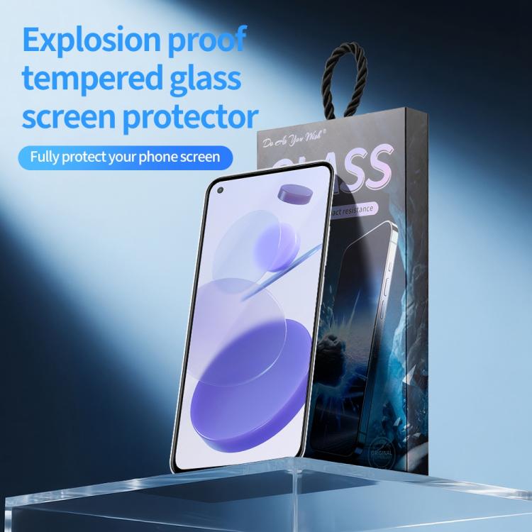 For Xiaomi Mi 11 Lite Do As You Wish Silk Screen Printed HD Tempered Glass Film - Black