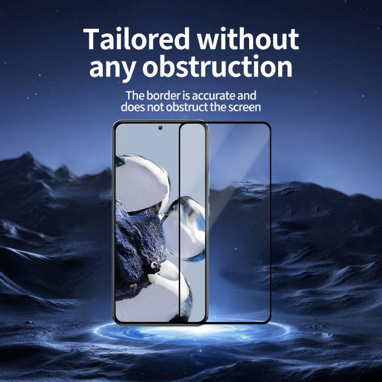 For Xiaomi 12T Pro Do As You Wish Silk Screen Printed HD Tempered Glass Film - Black