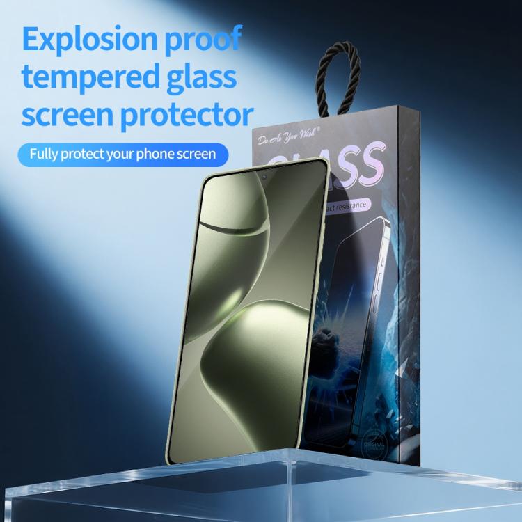 For Xiaomi 14T Do As You Wish Silk Screen Printed HD Tempered Glass Film - Black