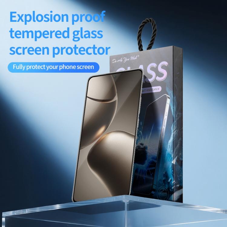 For Xiaomi 14T Pro Do As You Wish Silk Screen Printed HD Tempered Glass Film - Black