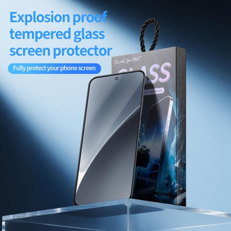 For Xiaomi 15 Do As You Wish Silk Screen Printed HD Tempered Glass Film - Black