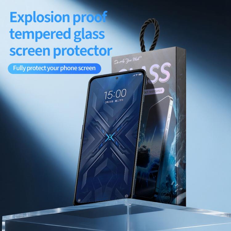 For Xiaomi Black Shark 4 Pro 5pcs / Pack Do As You Wish Silk Screen Printed HD Tempered Glass Film - Black