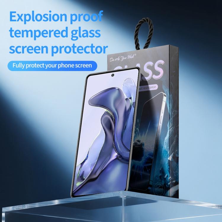 For Xiaomi Mi 11T 5pcs / Pack Do As You Wish Silk Screen Printed HD Tempered Glass Film - Black