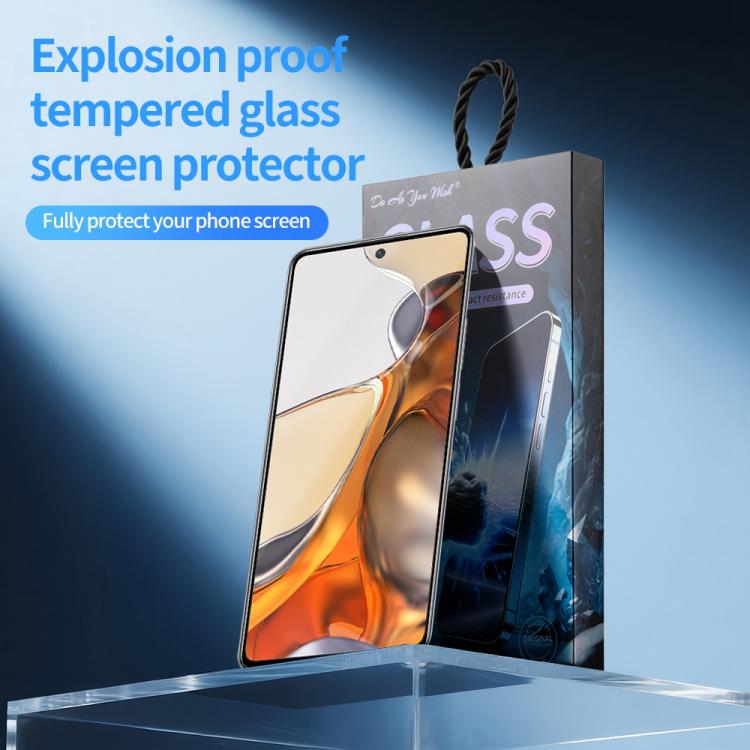 For Xiaomi Mi 11T Pro 5pcs / Pack Do As You Wish Silk Screen Printed HD Tempered Glass Film - Black