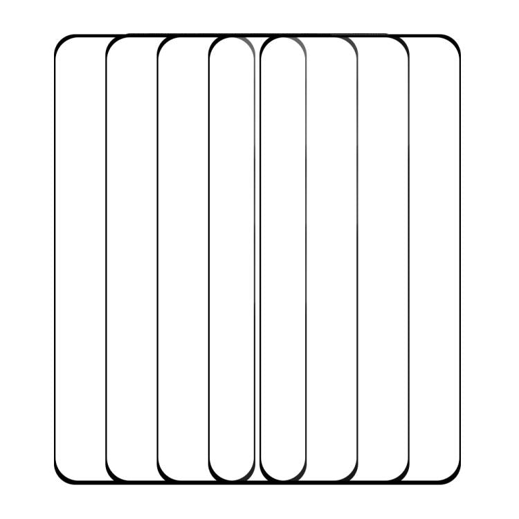 For Xiaomi 13 5pcs / Pack Do As You Wish Silk Screen Printed HD Tempered Glass Film - Black