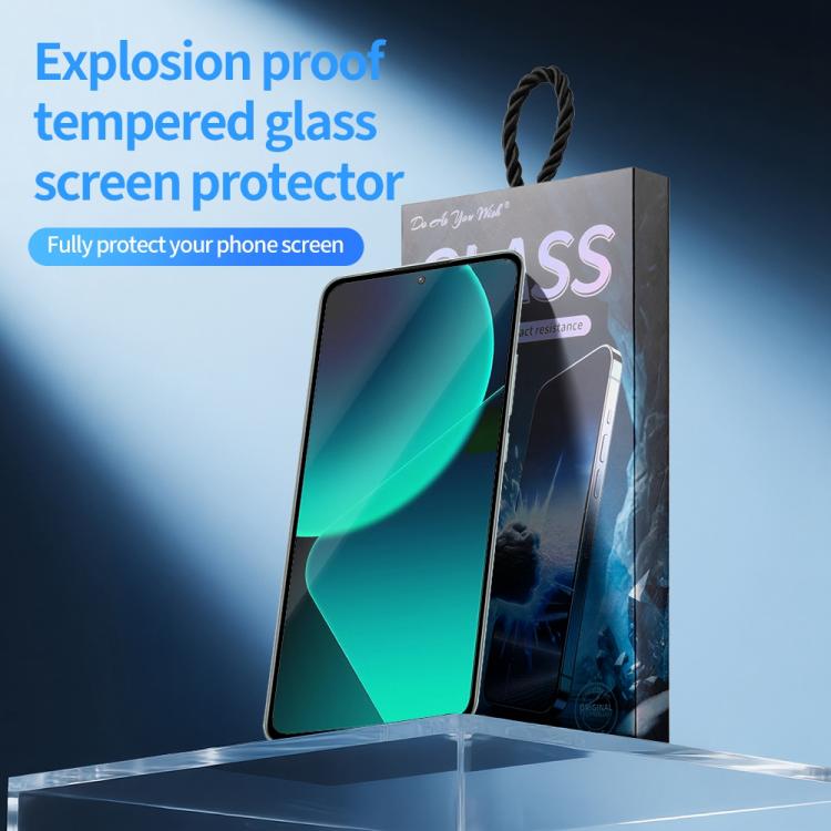 For Xiaomi 13T 5pcs / Pack Do As You Wish Silk Screen Printed HD Tempered Glass Film - Black