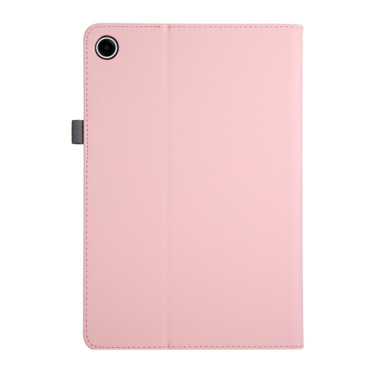 For Samsung Galaxy Tab A11 / A9 Macaron Color Hand Grip Leather Tablet Case with Holder