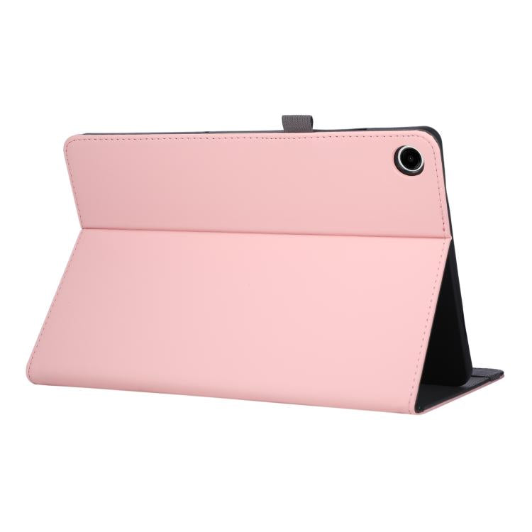 For Samsung Galaxy Tab A11 / A9 Macaron Color Hand Grip Leather Tablet Case with Holder