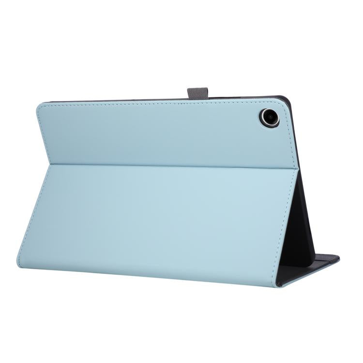 For Samsung Galaxy Tab A11 / A9 Macaron Color Hand Grip Leather Tablet Case with Holder