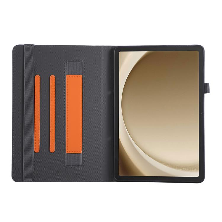 For Samsung Galaxy Tab A11 / A9 Macaron Color Hand Grip Leather Tablet Case with Holder