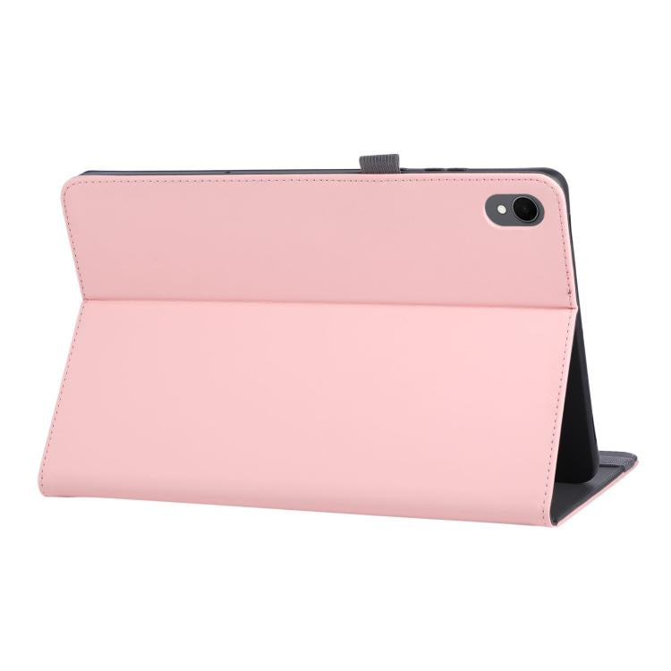 For Samsung Galaxy Tab S11 Macaron Color Hand Grip Leather Tablet Case with Holder