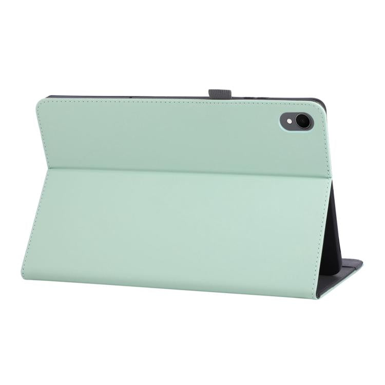 For Samsung Galaxy Tab S11 Macaron Color Hand Grip Leather Tablet Case with Holder
