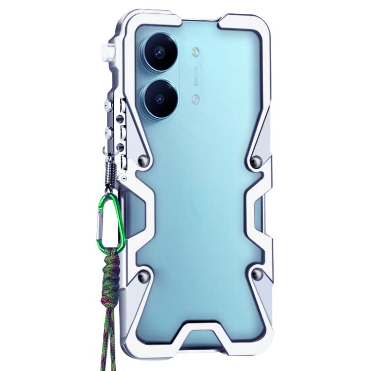 For Redmi Turbo 5 Max / Poco X8 Pro Max 5G Trigger Design Hollow Metal Frame Phone Case with Lanyard