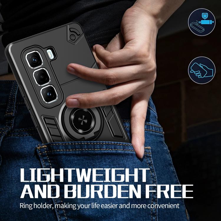 For Infinix Note 50s 5G Rotating Holder TPU Hybrid PC Phone Case
