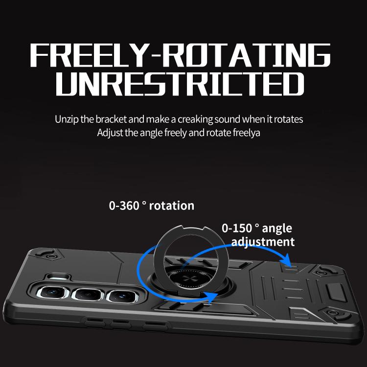 For Infinix Hot 50 Pro+ 4G Rotating Holder TPU Hybrid PC Phone Case