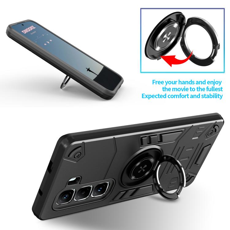 For Infinix Hot 50 Pro+ 4G Rotating Holder TPU Hybrid PC Phone Case