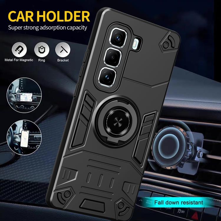 For Infinix Hot 50 Pro+ 4G Rotating Holder TPU Hybrid PC Phone Case