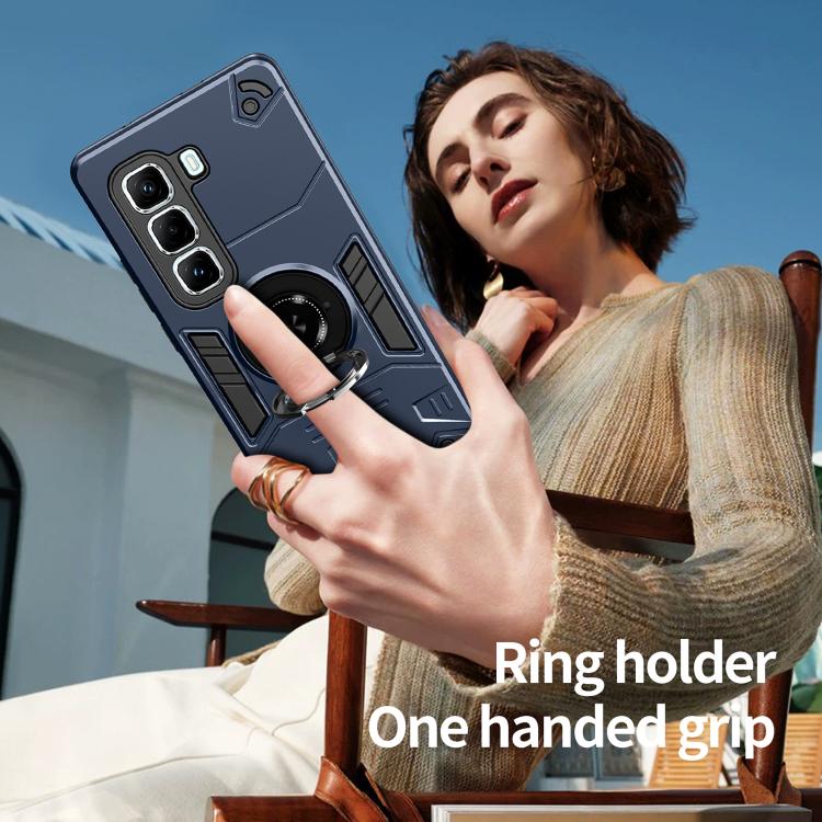 For Infinix Hot 50 Pro+ 4G Rotating Holder TPU Hybrid PC Phone Case