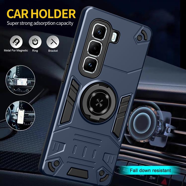 For Infinix Hot 50 Pro+ 4G Rotating Holder TPU Hybrid PC Phone Case