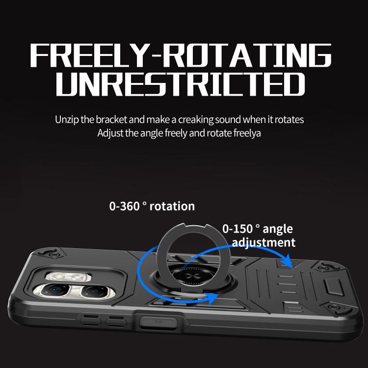 For Infinix Hot 50i / Smart 9 Rotating Holder TPU Hybrid PC Phone Case