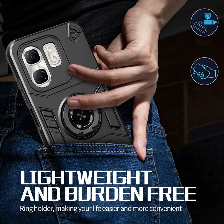 For Infinix Hot 50i / Smart 9 Rotating Holder TPU Hybrid PC Phone Case
