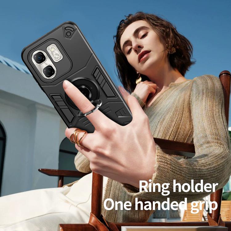 For Infinix Hot 50i / Smart 9 Rotating Holder TPU Hybrid PC Phone Case