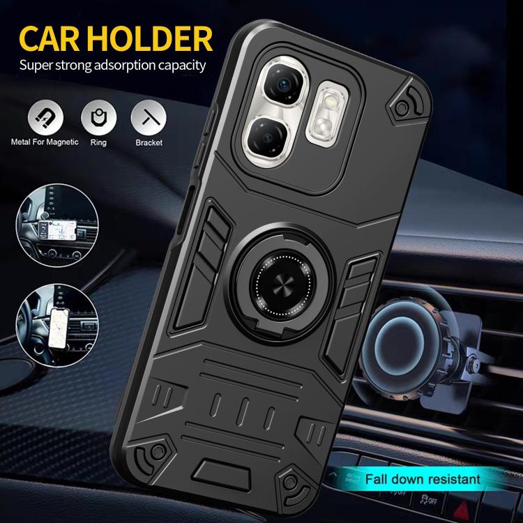 For Infinix Hot 50i / Smart 9 Rotating Holder TPU Hybrid PC Phone Case