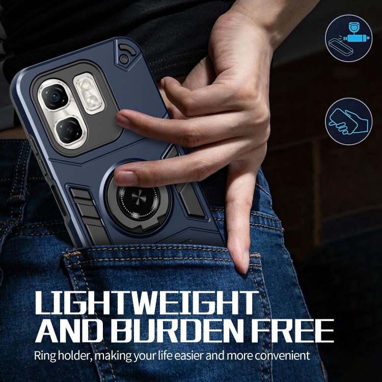For Infinix Hot 50i / Smart 9 Rotating Holder TPU Hybrid PC Phone Case