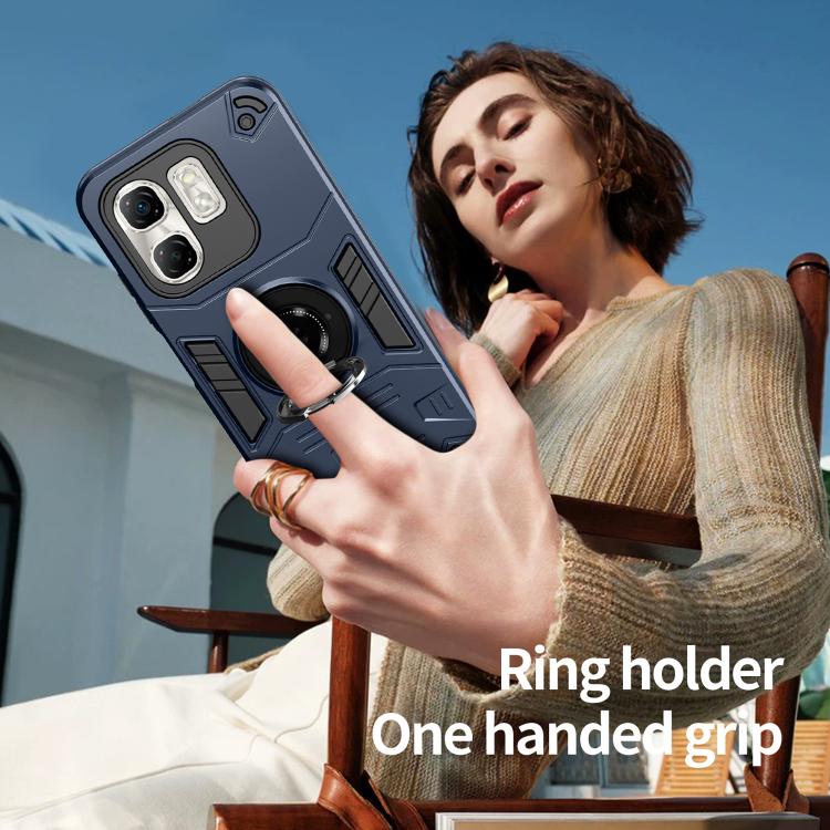 For Infinix Hot 50i / Smart 9 Rotating Holder TPU Hybrid PC Phone Case