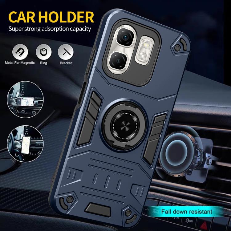 For Infinix Hot 50i / Smart 9 Rotating Holder TPU Hybrid PC Phone Case