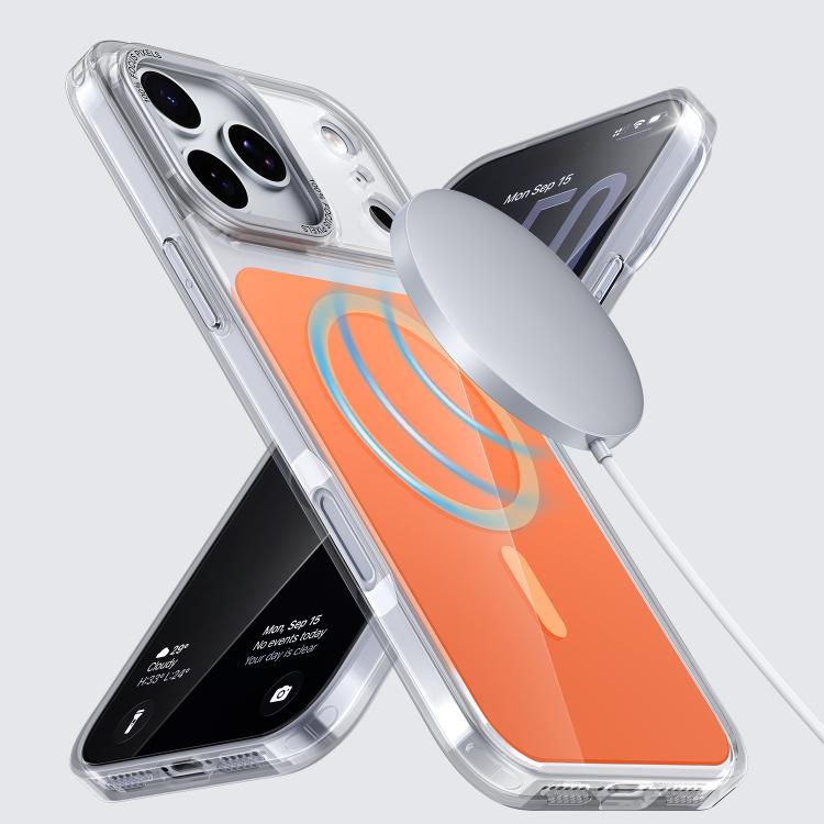 For iPhone 17 Pro Max Cloud Mirror Acrylic Transparent Shockproof MagSafe Phone Case