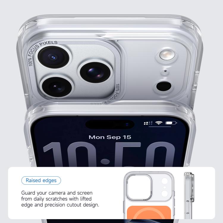 For iPhone 17 Pro Max Cloud Mirror Acrylic Transparent Shockproof MagSafe Phone Case