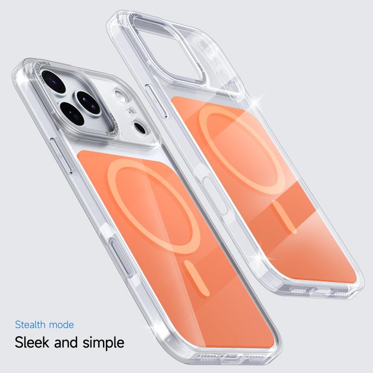 For iPhone 17 Pro Max Cloud Mirror Acrylic Transparent Shockproof MagSafe Phone Case