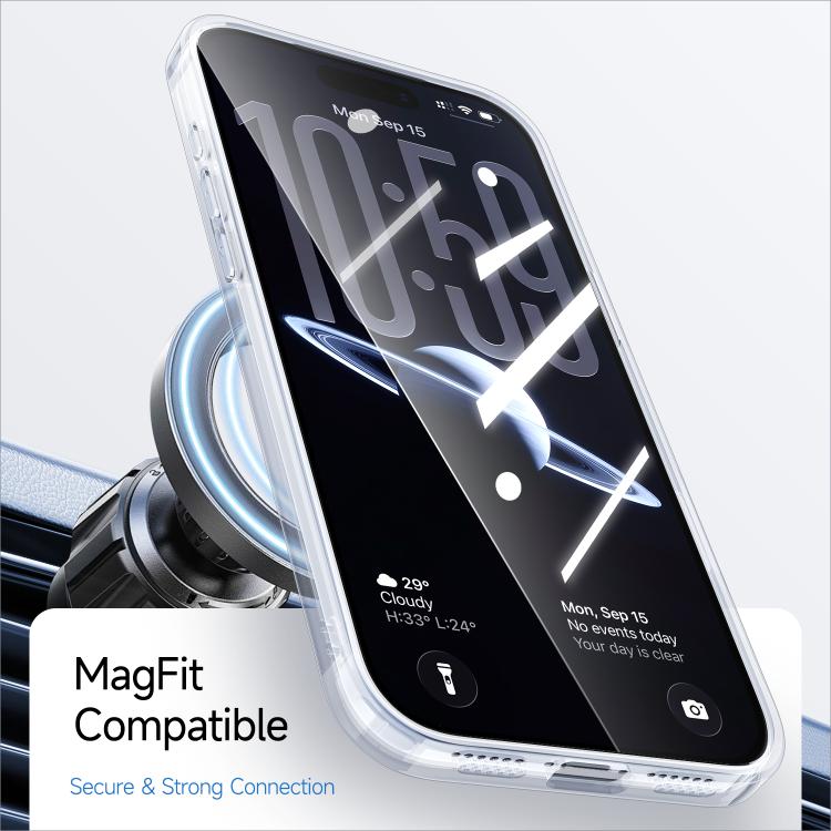 For iPhone 17 Pro Max Cloud Mirror Acrylic Transparent Shockproof MagSafe Phone Case