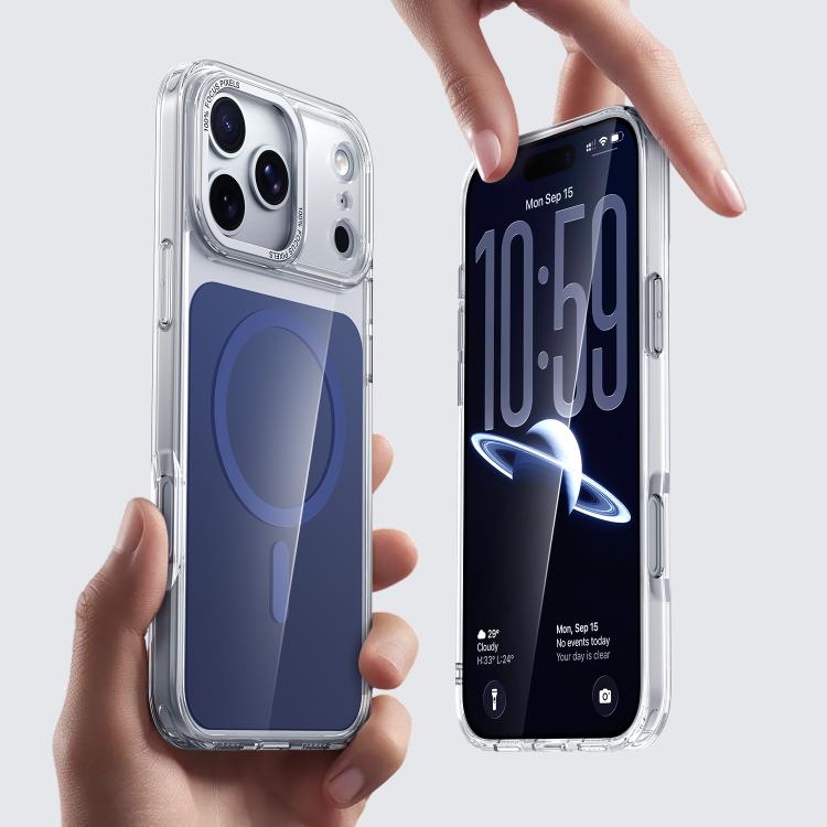 For iPhone 17 Pro Max Cloud Mirror Acrylic Transparent Shockproof MagSafe Phone Case