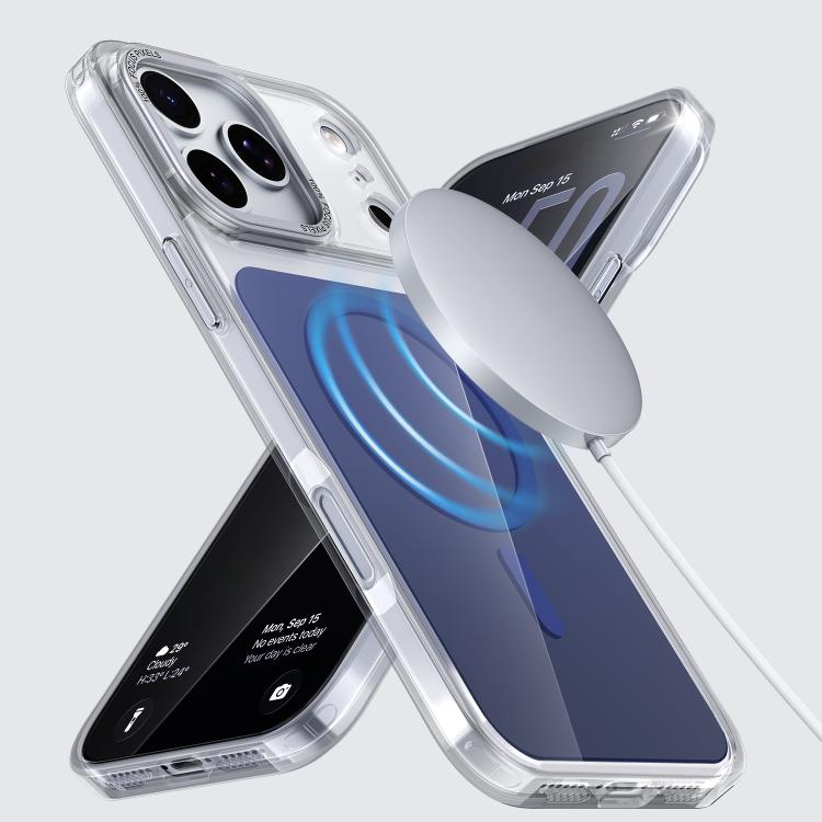 For iPhone 17 Pro Max Cloud Mirror Acrylic Transparent Shockproof MagSafe Phone Case
