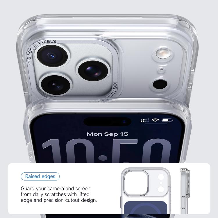 For iPhone 17 Pro Max Cloud Mirror Acrylic Transparent Shockproof MagSafe Phone Case