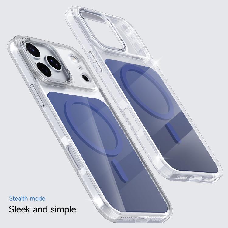 For iPhone 17 Pro Max Cloud Mirror Acrylic Transparent Shockproof MagSafe Phone Case