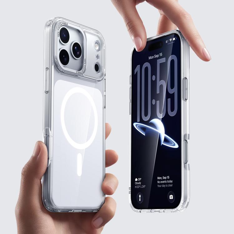 For iPhone 17 Pro Max Cloud Mirror Acrylic Transparent Shockproof MagSafe Phone Case