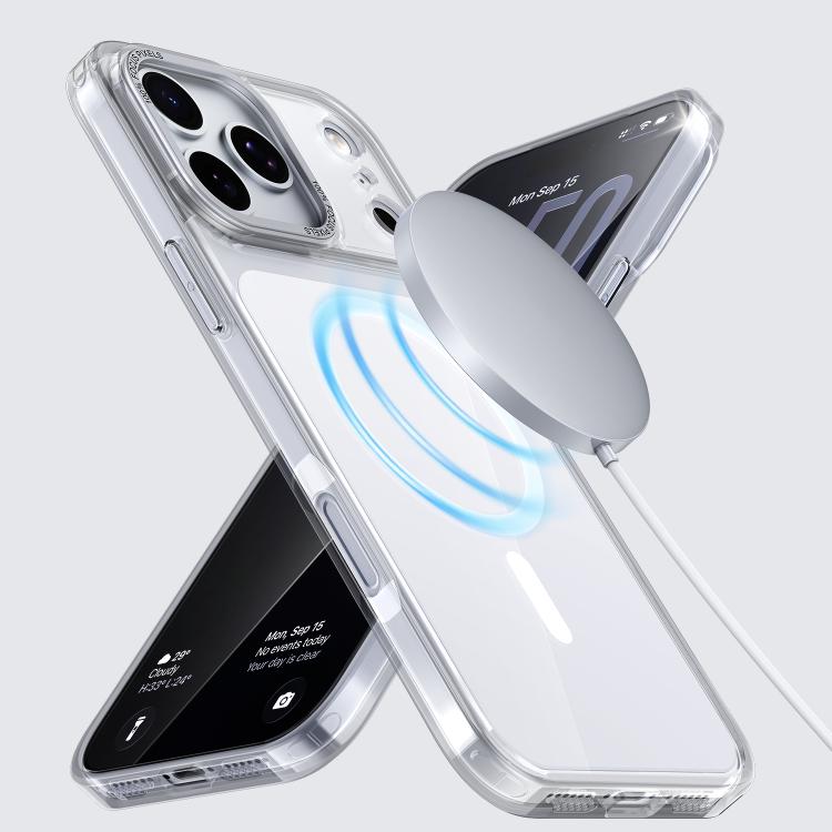 For iPhone 17 Pro Max Cloud Mirror Acrylic Transparent Shockproof MagSafe Phone Case
