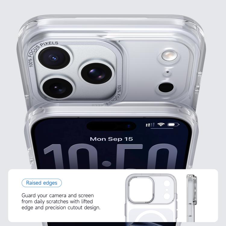 For iPhone 17 Pro Max Cloud Mirror Acrylic Transparent Shockproof MagSafe Phone Case