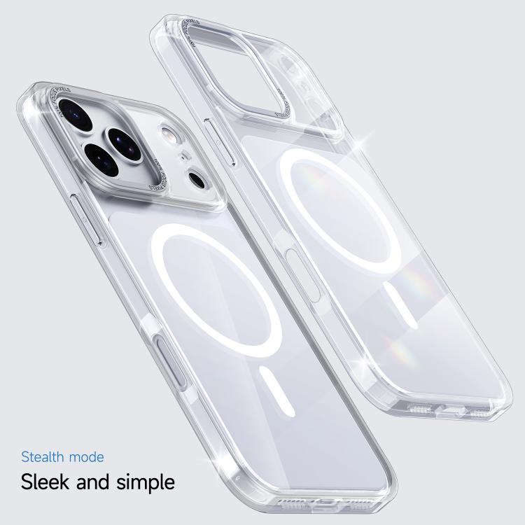 For iPhone 17 Pro Max Cloud Mirror Acrylic Transparent Shockproof MagSafe Phone Case