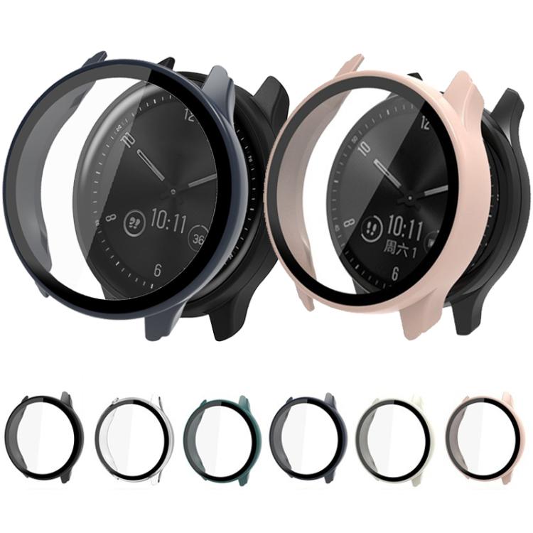 For Garmin Move Trend Tempered Glass Film Integrated PC Watch Protective Cover