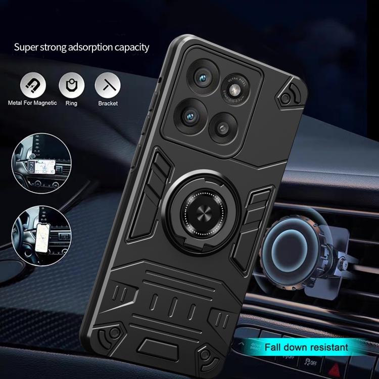 For Motorola Edge 50 Neo Rotating Holder TPU Hybrid PC Phone Case