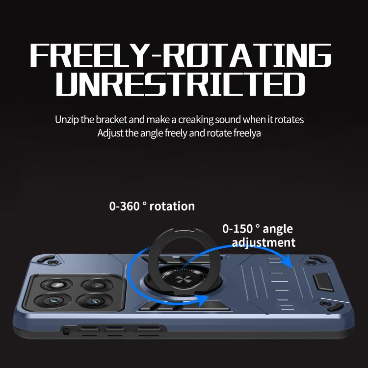 For Motorola Edge 50 Neo Rotating Holder TPU Hybrid PC Phone Case